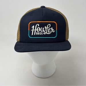 Howler Brothers Structured SnapBack Hat Navy/Old Gold NWT